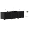 Vidaxl tuin bloempot 3 pcs zwart staal