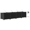 Vidaxl tuin bloempot 4 pcs zwart staal