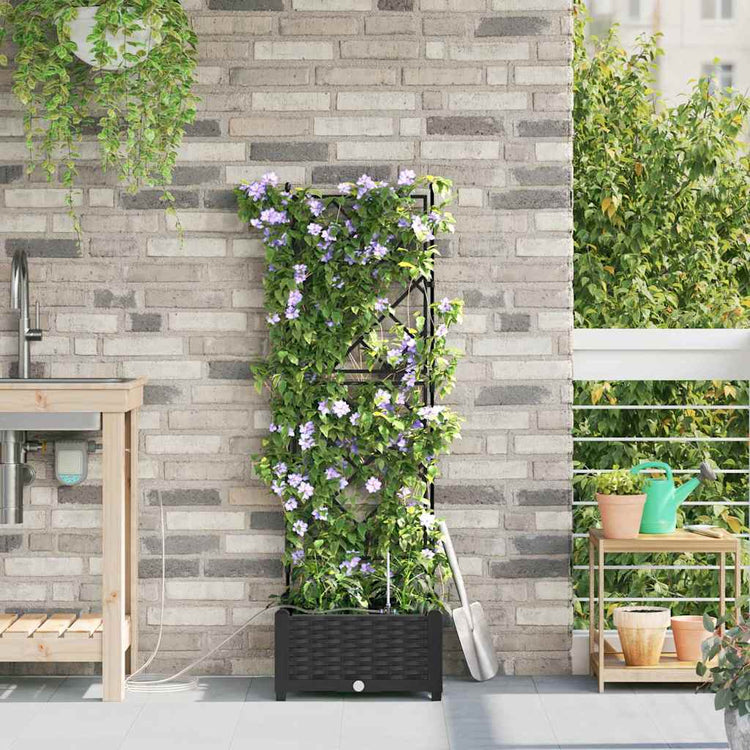 Vidaxl plantenbak zwart 40 x 40 x 126 cm pp