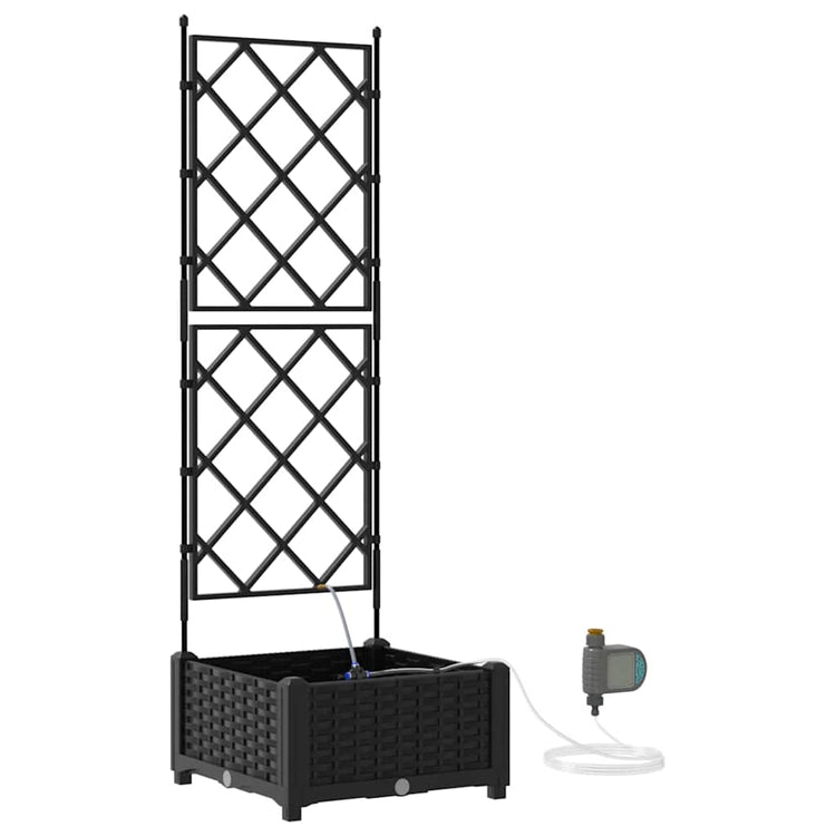 Vidaxl plantenbak zwart 40 x 40 x 126 cm pp
