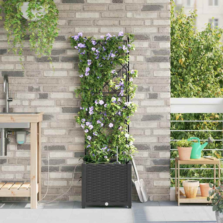 Vidaxl plantenbak zwart 40 x 40 x 142 cm pp
