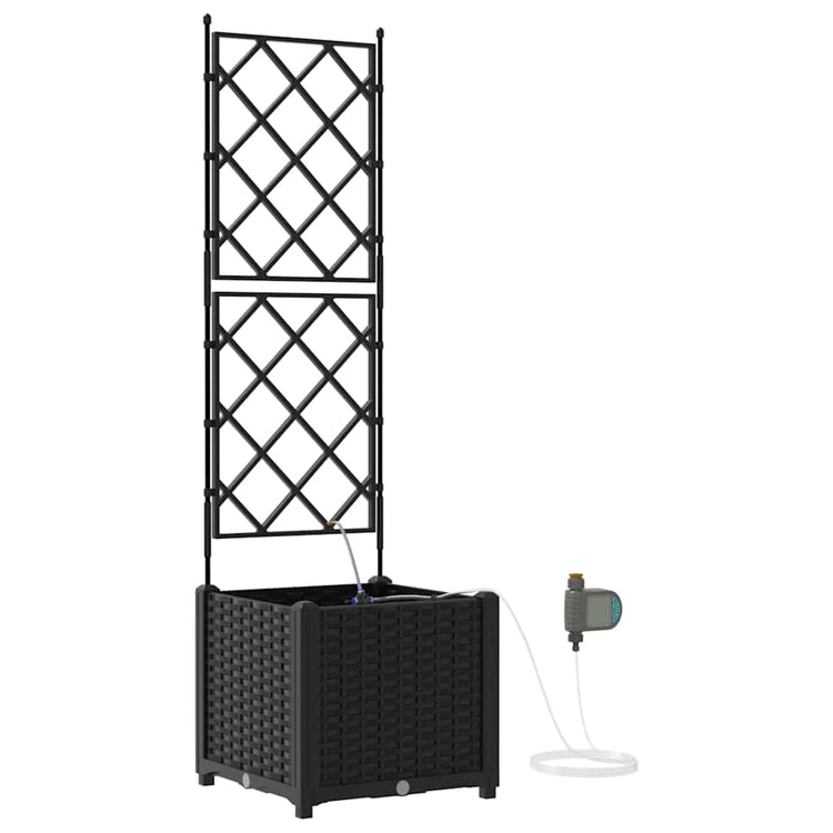 Vidaxl plantenbak zwart 40 x 40 x 142 cm pp