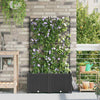 Vidaxl tuin bloempot 2 pcs zwart staal