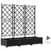 Vidaxl tuin bloempot 3 pcs zwart staal