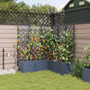 Vidaxl tuin bloempot grijs 40 x 40 x 125,5 cm staal