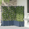 Vidaxl tuin bloempot grijs 40 x 40 x 125,5 cm staal