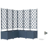 Vidaxl plantenbak grijs 40 x 40 x 125,5 cm pp - afbeelding 2