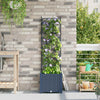 Vidaxl tuin bloempot grijs 40 x 40 x 143 cm staal