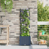 Vidaxl plantenbak grijs 40 x 40 x 143 cm pp - afbeelding 1