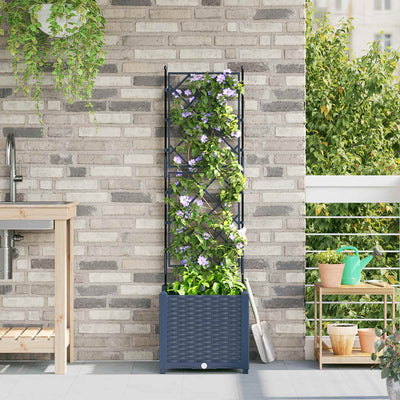 Vidaxl plantenbak grijs 40 x 40 x 143 cm pp