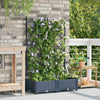Vidaxl tuin bloempot 2 pcs grijs 80 x 40 x 125,5 cm staal