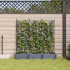 Vidaxl tuin bloempot 3 pcs grijs 120 x 40 x 125,5 cm staal