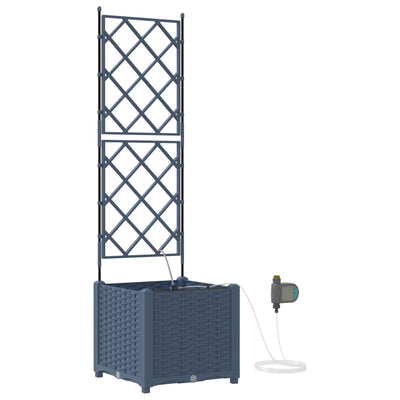 Vidaxl plantenbak grijs 40 x 40 x 142 cm pp