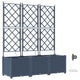 Vidaxl plantenbak 3 st grijs 120 x 40 x 142 cm pp