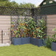 Vidaxl tuin bloempot 5 pcs grijs staal