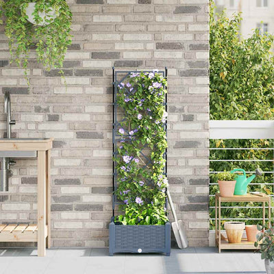 Vidaxl plantenbak lichtgrijs 40 x 40 x 125,5 cm pp