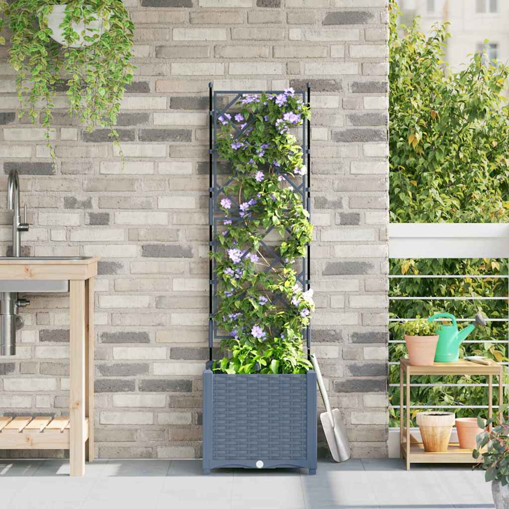 Vidaxl plantenbak lichtgrijs 40 x 40 x 143 cm pp