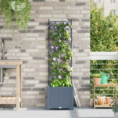 Vidaxl plantenbak lichtgrijs 40 x 40 x 143 cm pp