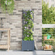 Vidaxl plantenbak lichtgrijs 40 x 40 x 143 cm pp
