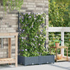 Vidaxl tuin bloempot 2 pcs licht grijs 80 x 40 x 125,5 cm staal