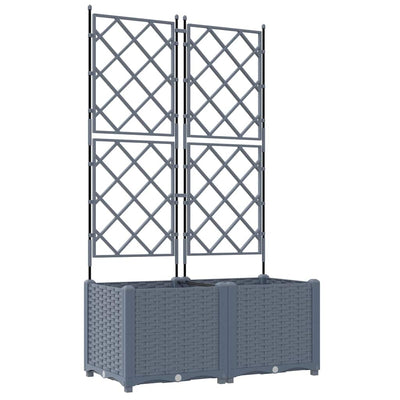 Vidaxl plantenbak 2 st lichtgrijs 80 x 40 x 143 cm pp