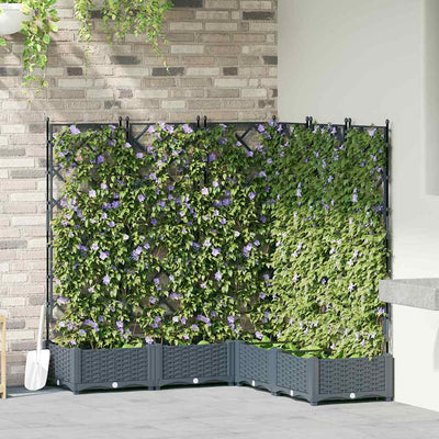 Vidaxl plantenbak 5 st lichtgrijs 120 x 120 x 125,5 cm pp