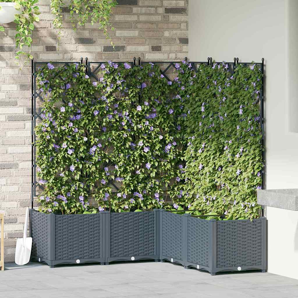 Vidaxl plantenbak 5 st lichtgrijs 120 x 120 x 143 cm pp