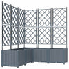 Vidaxl tuin bloempot 5 pcs licht grijs 120 x 120 x 143 cm staal