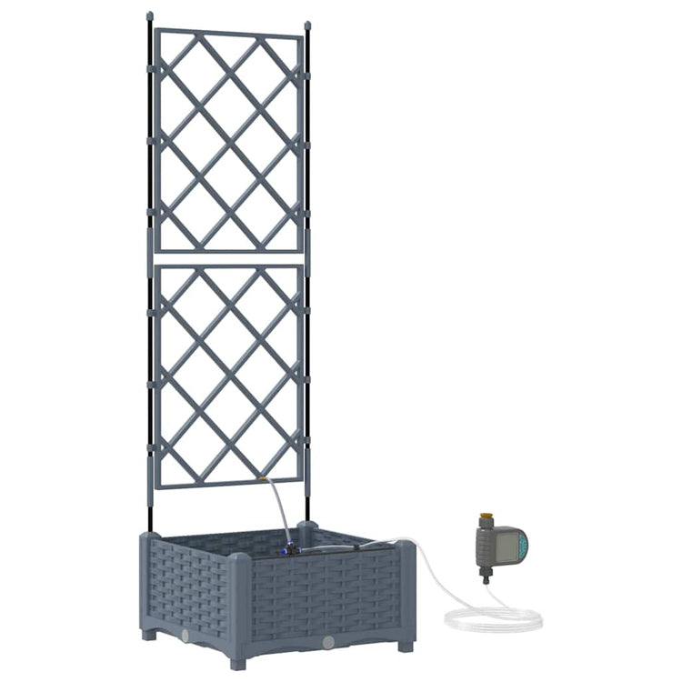Vidaxl plantenbak lichtgrijs 40 x 40 x 126 cm pp