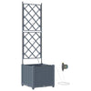 Vidaxl tuin bloempot 2 pcs licht grijs staal