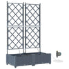 Vidaxl tuin bloempot 2 pcs licht grijs staal