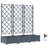 Vidaxl tuin bloempot 3 pcs licht grijs staal