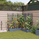 Vidaxl tuin bloempot 5 pcs licht grijs staal