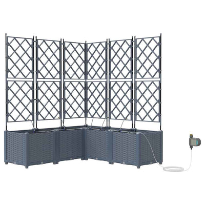 Vidaxl plantenbak 5 st lichtgrijs 120 x 120 x 142 cm pp