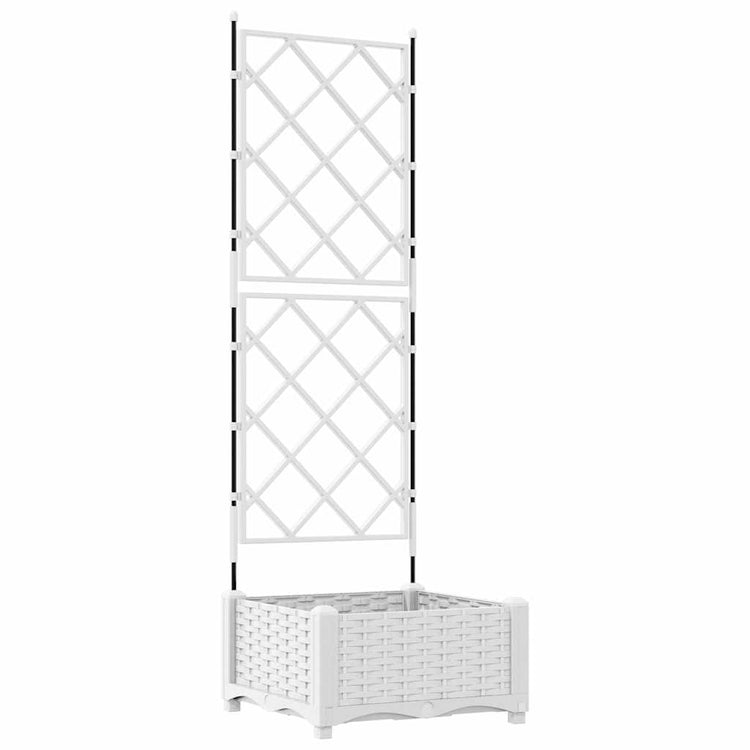 Vidaxl plantenbak wit 40 x 40 x 125,5 cm pp