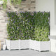 Vidaxl plantenbak 5 st wit 120 x 120 x 143 cm pp