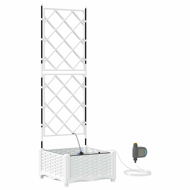 Vidaxl plantenbak wit 40 x 40 x 126 cm pp