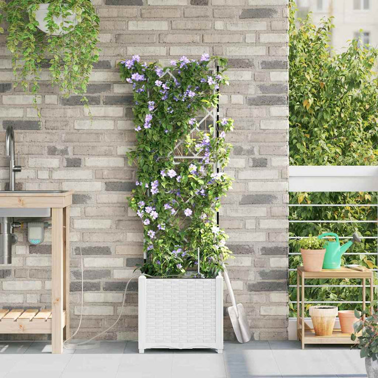 Vidaxl plantenbak wit 40 x 40 x 142 cm pp