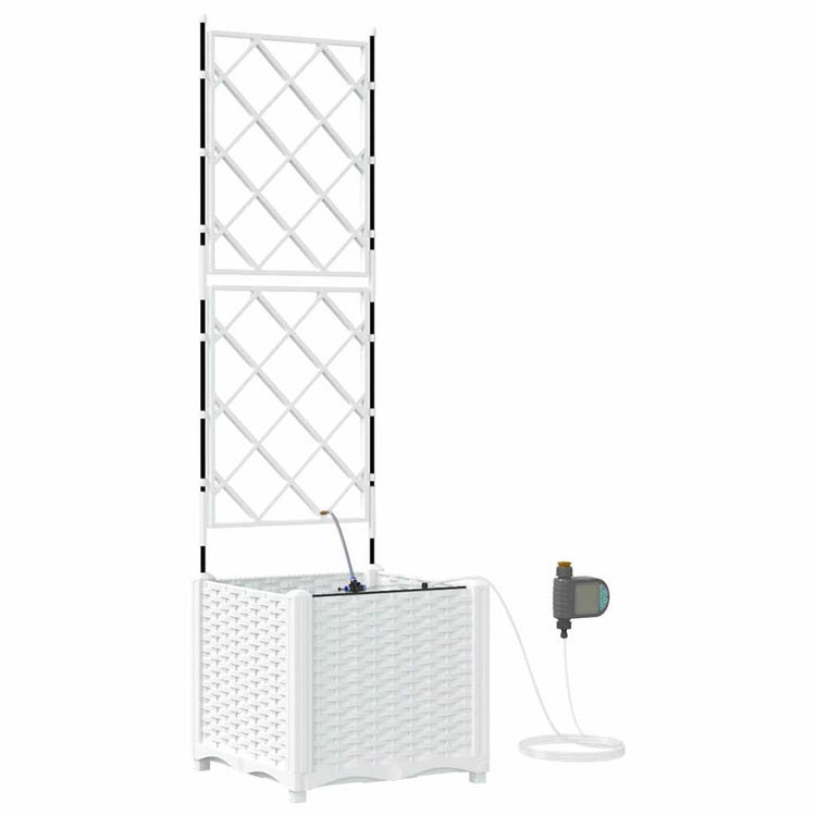 Vidaxl plantenbak wit 40 x 40 x 142 cm pp