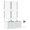 Vidaxl tuin bloempot 2 pcs wit staal
