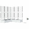 Vidaxl tuin bloempot 5 pcs wit staal