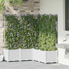 Vidaxl tuin bloempot 5 pcs wit staal