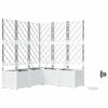 Vidaxl tuin bloempot 5 pcs wit staal
