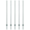 Vidaxl afrasteringspaal 5 pcs groen 160 cm staal