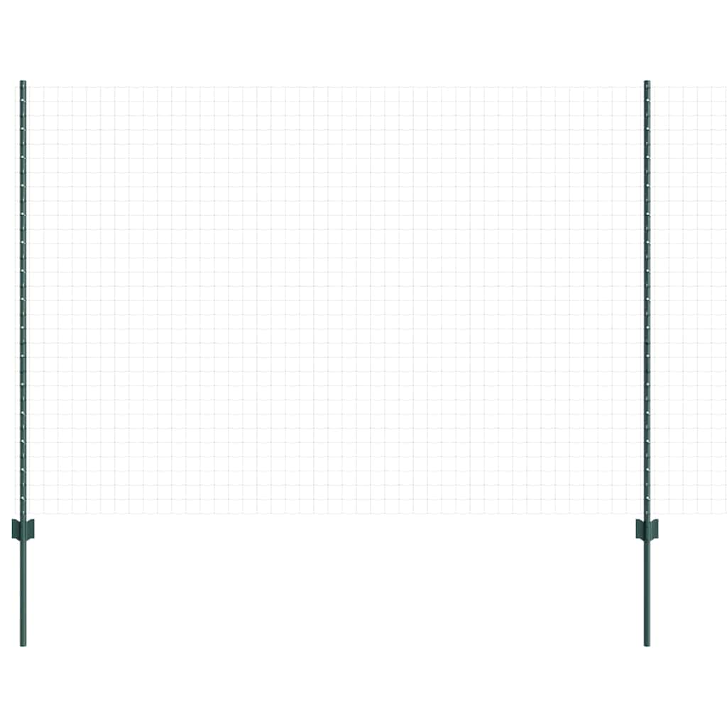 Vidaxl afrasteringspaal 11 pcs groen 160 cm staal