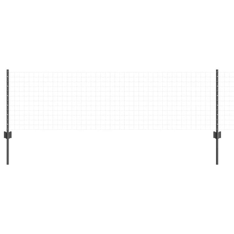 Vidaxl afrasteringspaal 11 pcs grijs 60 cm staal