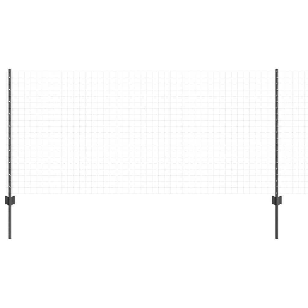 Vidaxl afrasteringspaal 5 pcs grijs 100 cm staal