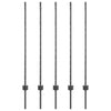 Vidaxl afrasteringspaal 5 pcs grijs 120 cm staal