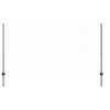 Vidaxl afrasteringspaal 11 pcs grijs 120 cm staal