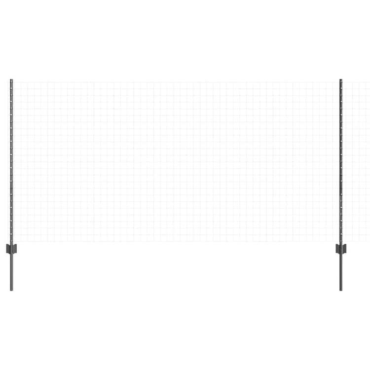 Vidaxl afrasteringspaal 11 pcs grijs 120 cm staal